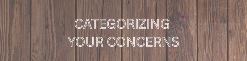 Categorizing Your Concerns